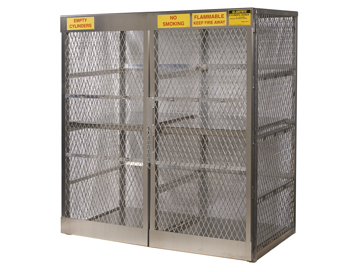Justrite 60 X 65 X 32 Aluminum Vertical 16 Cylinder S JTR23011 for sale online at autumn supply