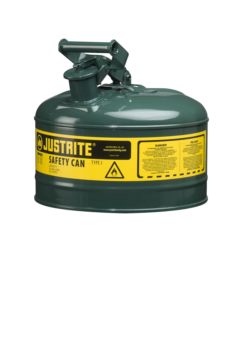 Justrite 2 12 Gallon Green Galvanized Steel Type Saf JTR7125400 for sale online at autumn supply