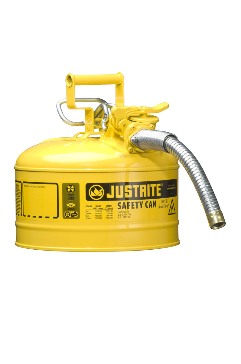 Justrite 2 12 Gallon Yellow AccuFlow Galvanized Steel JTR7225230 for sale online at autumn supply
