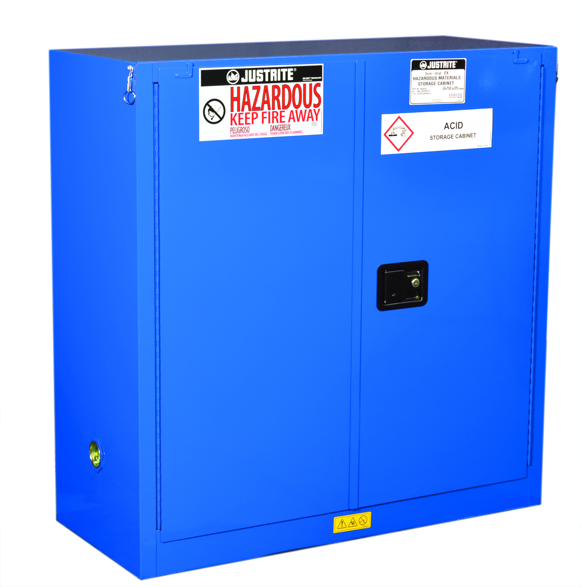 Justrite 30 Gallon Royal Blue SureGrip EX 18 Gauge CR JTR863028 for sale online at autumn supply
