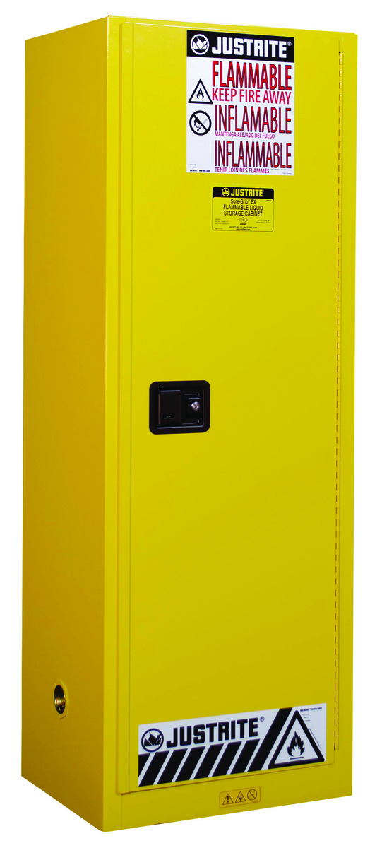 Justrite 22 Gallon Yellow SureGrip EX 18 Gauge Cold R JTR892200 for sale online at autumn supply