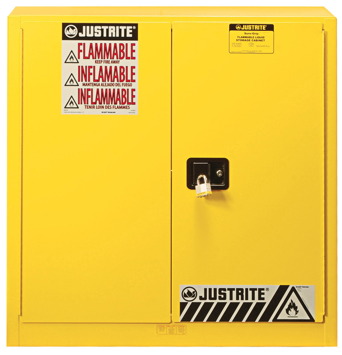 Justrite 36 W X 35 H X 24 D 30 Gallon Yellow SureGrip JTR893300 for sale online at autumn supply