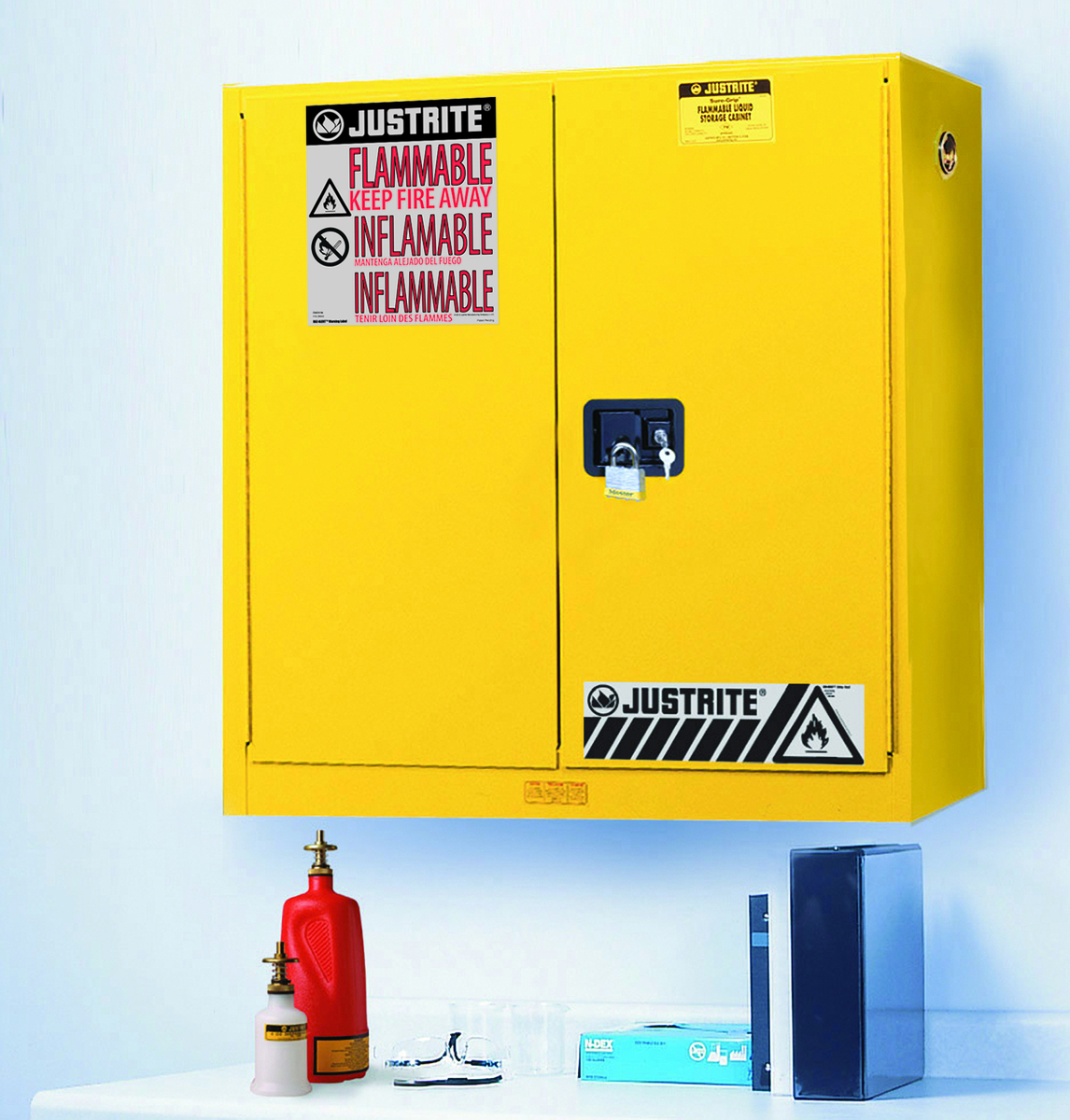 Justrite 20 Gallon Yellow SureGrip EX 18 Gauge Cold R JTR893400 for sale online at autumn supply