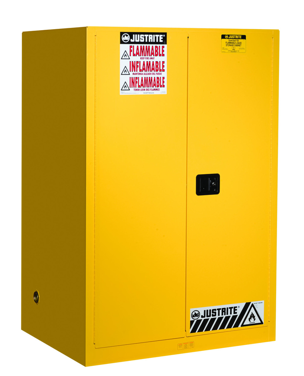 Justrite 90 Gallon Yellow SureGrip EX 18 Gauge Cold R JTR899020 for sale online at autumn supply