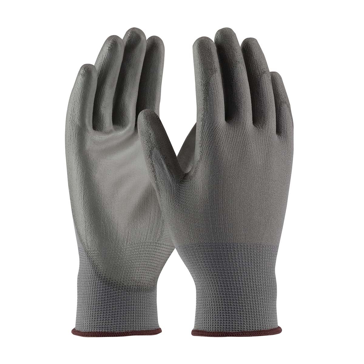 PIP® 13 Gauge Gray Nitrile Palm And Finger Coated Work Gloves With Polyester Liner And Continuous Knit Wrist