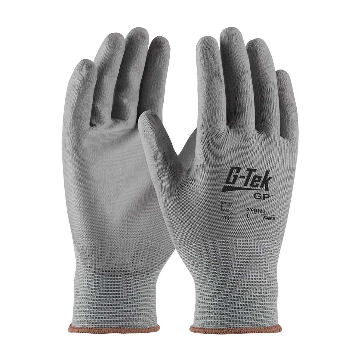 PIP® G-Tek® GP™ 13 Gauge Gray Nitrile Palm & Finger Coated Work Gloves w/ Nylon Liner & Continuous Knit Wrist