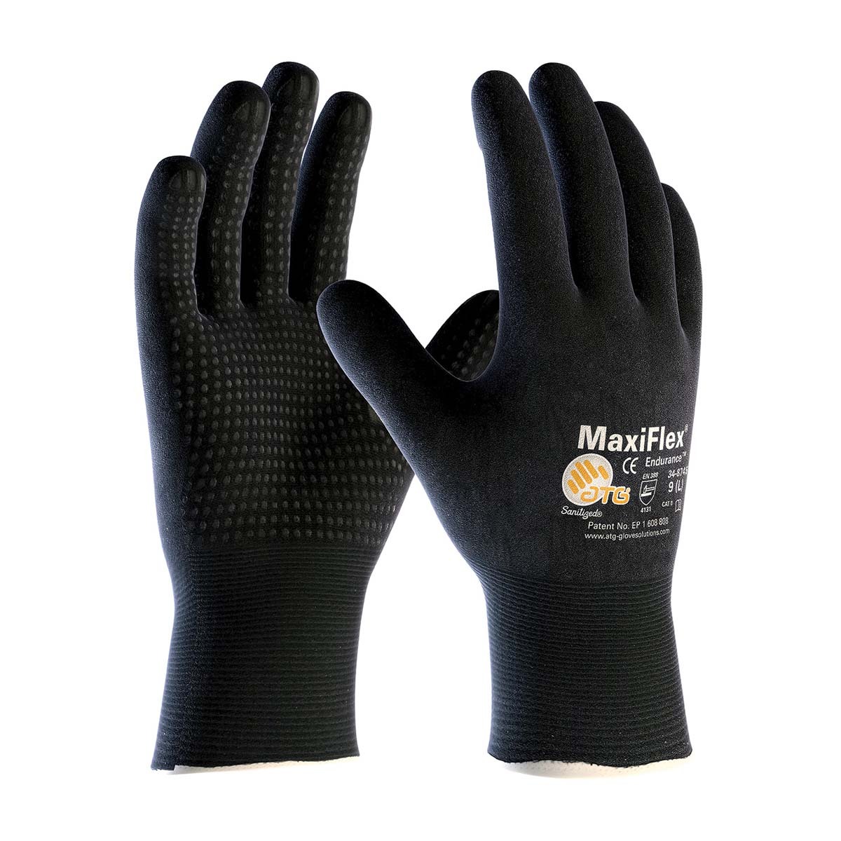 PIP XLarge MaxiFlex Endurance by ATG Black Latex Full PIP34-8745/XL for sale online at autumn supply