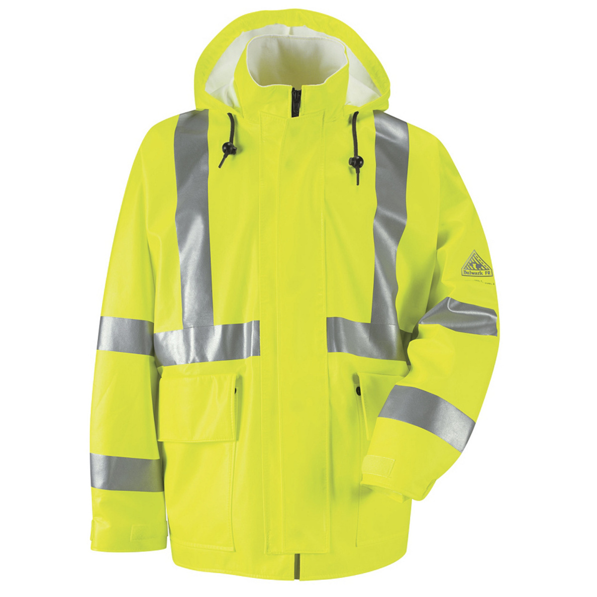 Bulwark® 2X Fluorescent Yellow/Green Polyurethane And Cotton Rain Jacket Bulwark® 2X Fluorescent Yellow/Green Polyurethane And Cotton Rain Jacket