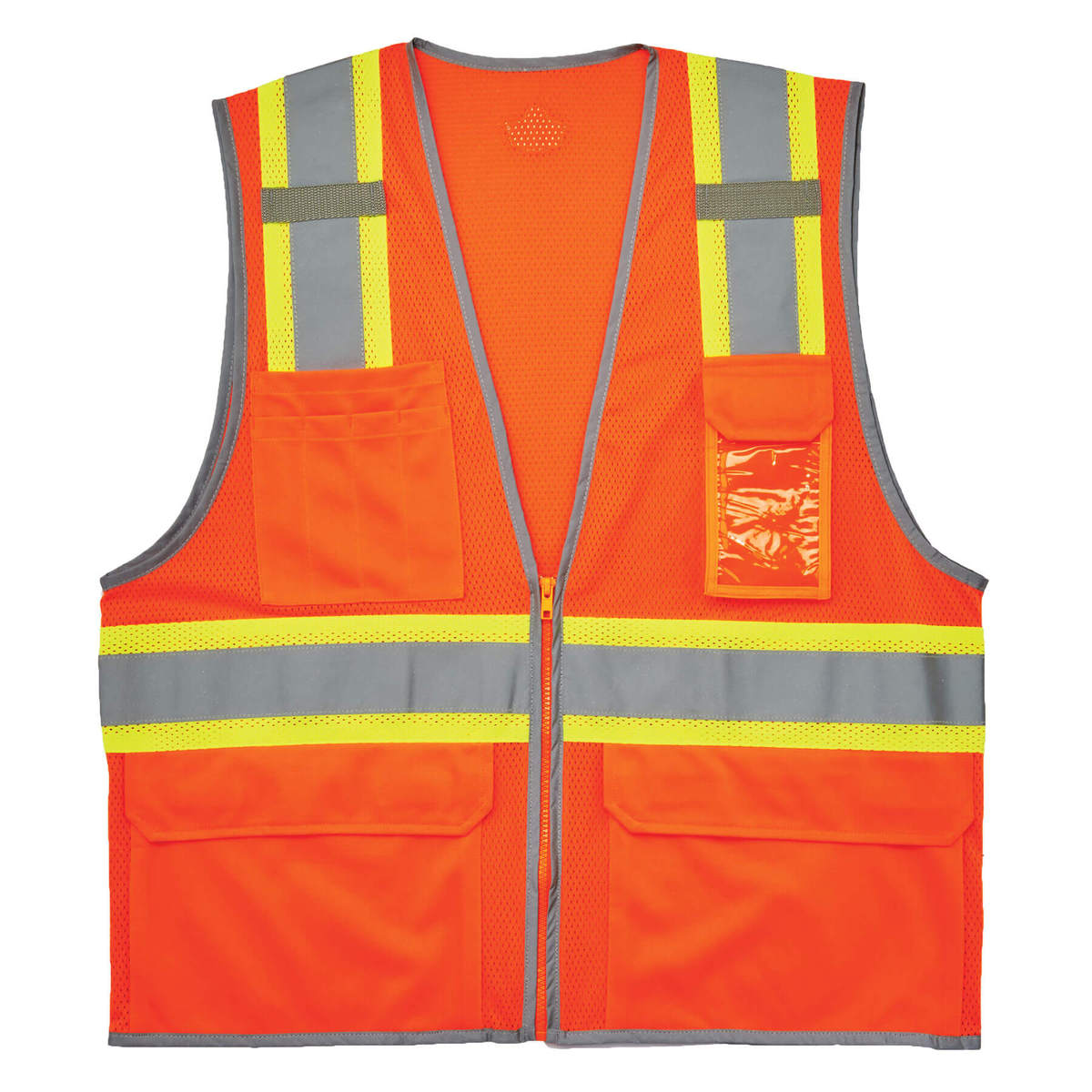 Ergodyne Large - X-Large Orange GloWear® 8246Z Polyester Mesh Two-Tone Vest