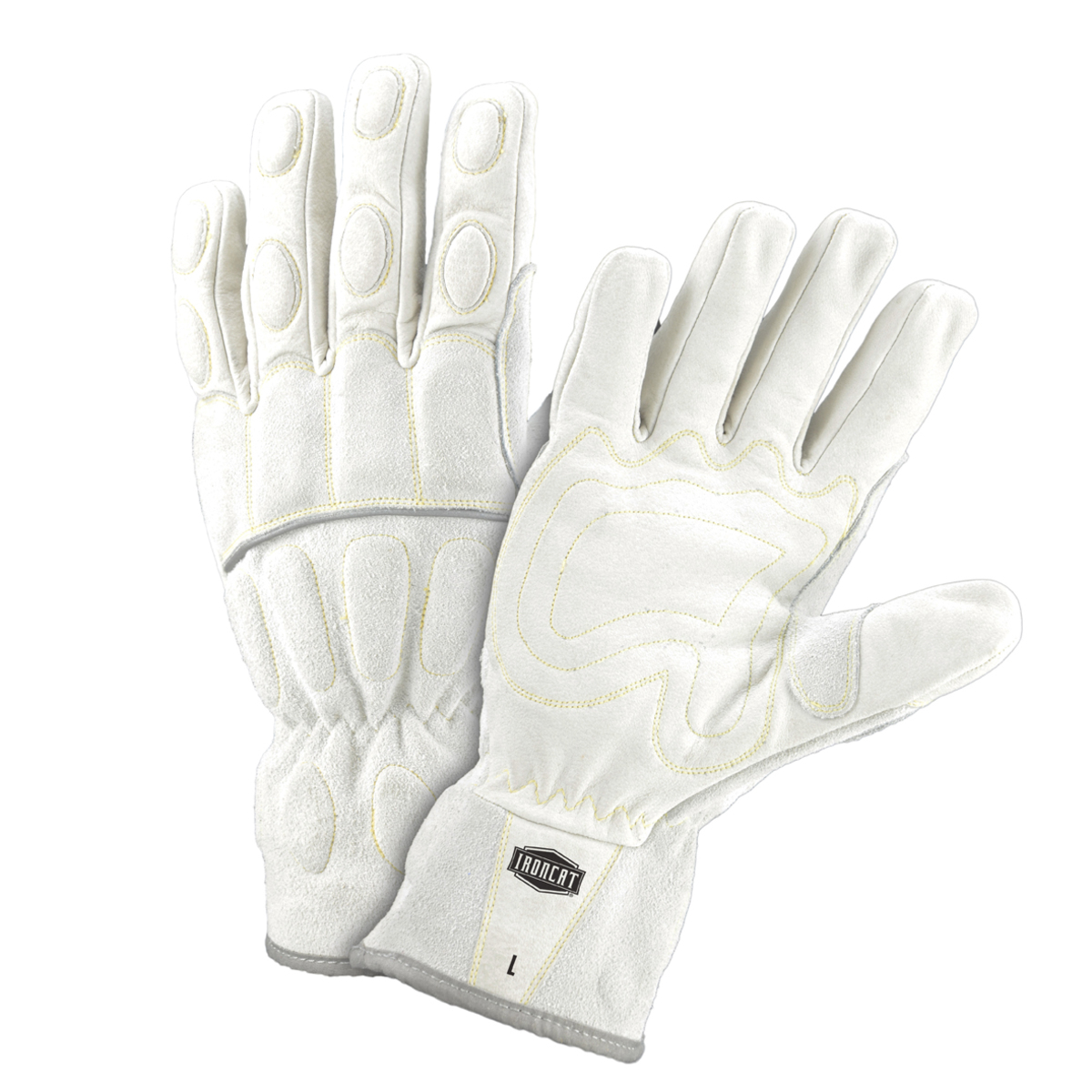 PIP White Ironcat Kevlar And Buffalo Full Finger Mech PIP9075/S for sale online at autumn supply