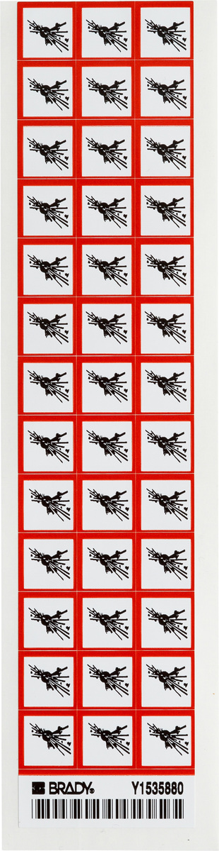 Brady 58 X 58 BlackRedWhite Vinyl Label BRD118815 for sale online at autumn supply