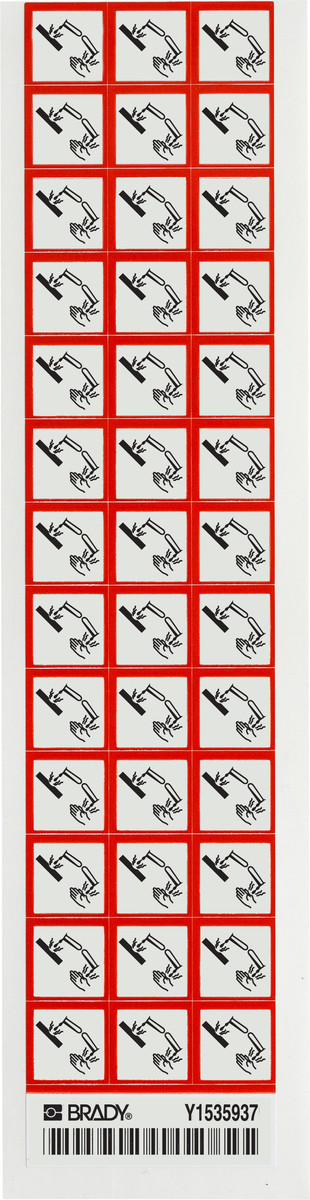 Brady 58 X 58 BlackRedWhite Vinyl Label BRD118839 for sale online at autumn supply