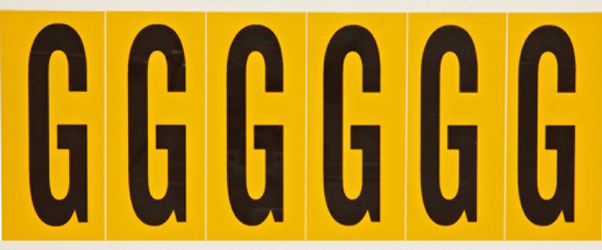 Brady 3 12 X 1 12 BlackYellow Vinyl Label G BRD1550-G for sale online at autumn supply