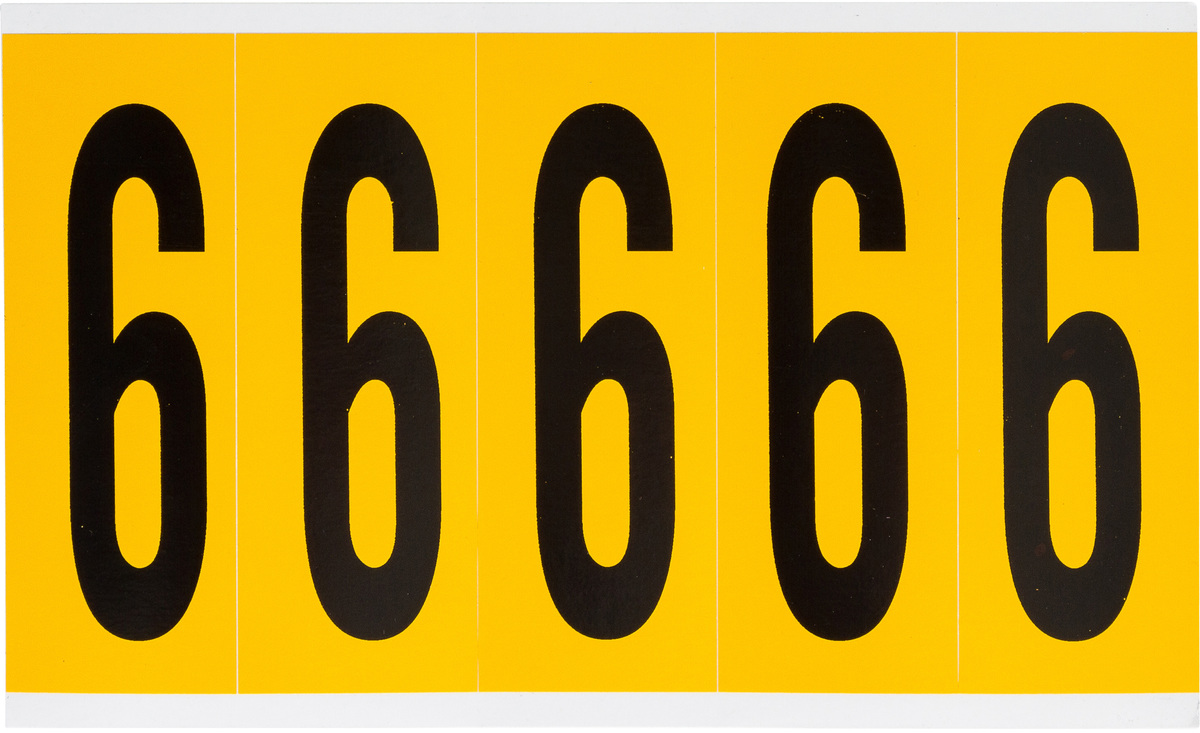 Brady 5 X 1 34 BlackYellow Vinyl Label 6 BRD1560-6 for sale online at autumn supply