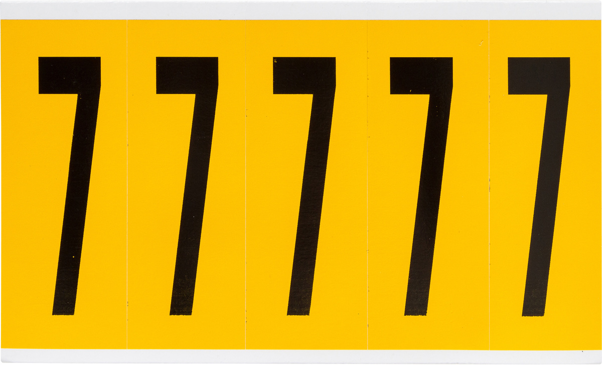 Brady 5 X 1 34 BlackYellow Vinyl Label 7 BRD1560-7 for sale online at autumn supply