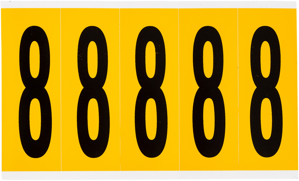 Brady 5 X 1 34 BlackYellow Vinyl Label 8 BRD1560-8 for sale online at autumn supply