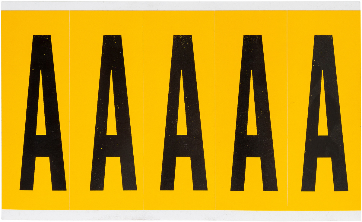 Brady 5 X 1 34 BlackYellow Vinyl Label A BRD1560-A for sale online at autumn supply
