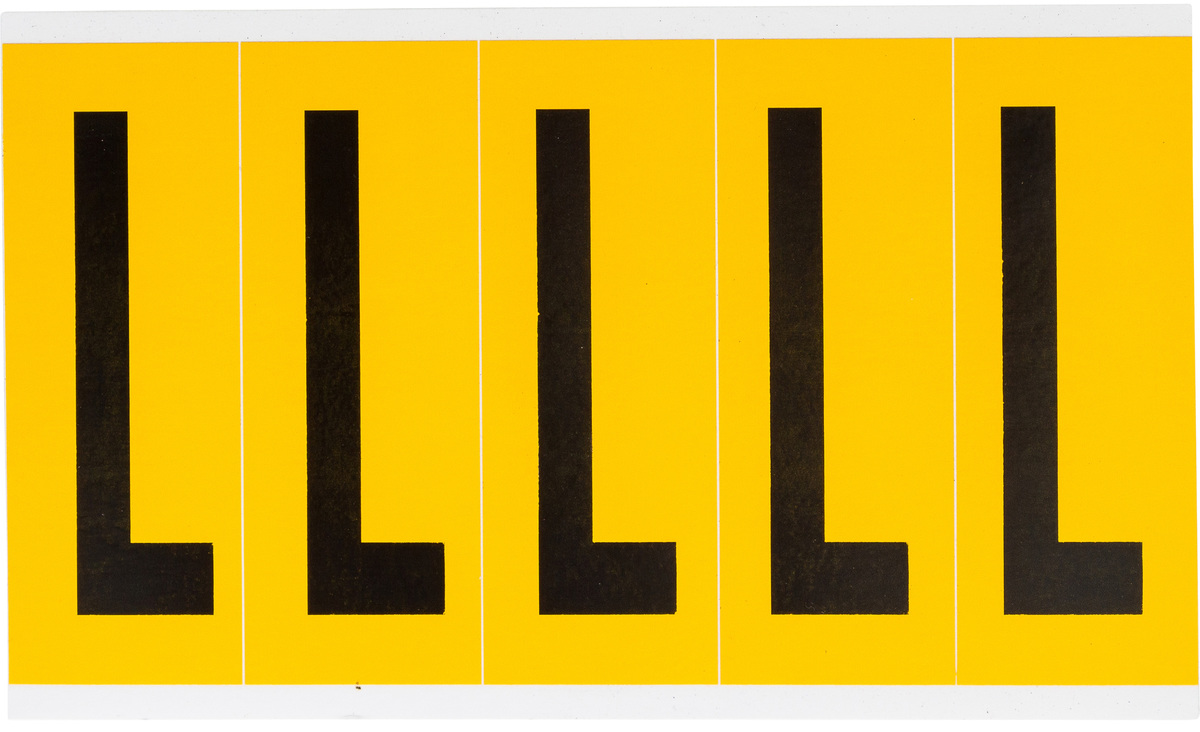Brady 5 X 1 34 BlackYellow Vinyl Label BRD1560-L for sale online at autumn supply