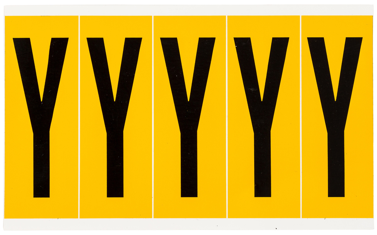 Brady 5 X 1 34 BlackYellow Vinyl Label BRD1560-Y for sale online at autumn supply