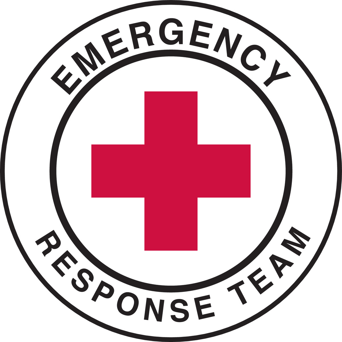 Brady 2 BlackRedWhite Vinyl Label EMERGENCY RESPONSE BRD42238 for sale online at autumn supply