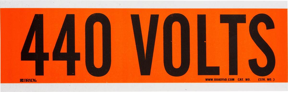 Brady 2 14 X 9 BlackOrange Coated Fabric Vinyl Label BRD44113 for sale online at autumn supply