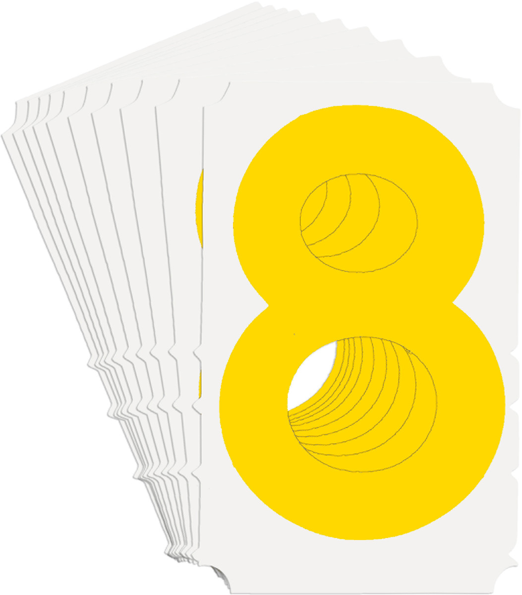 Brady 3 Yellow QuikAlign Vinyl Label 8 BRD5110-8 for sale online at autumn supply