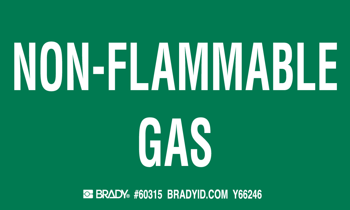 Brady 3 X 5 WhiteGreen Paper Label NONFLAMMABLE GAS BRD60315 for sale online at autumn supply