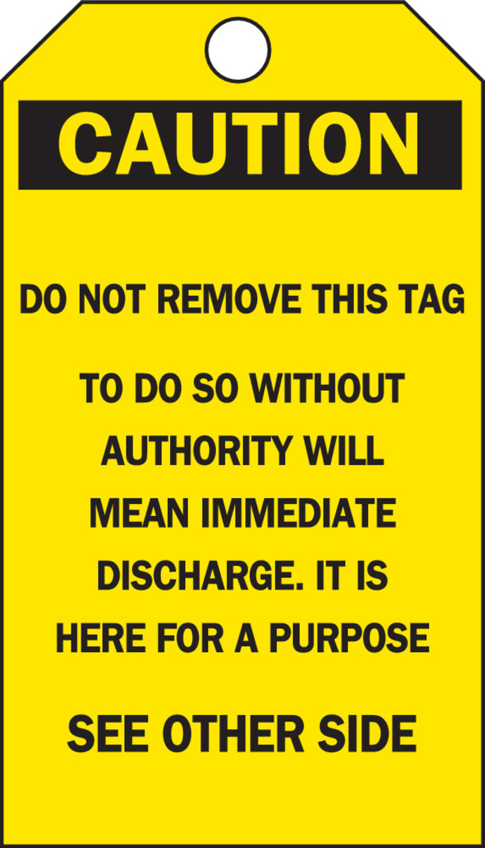 Brady 5 34 X 3 BlackYellow Polyester Tag DO NOT REMOV BRD65348 for sale online at autumn supply