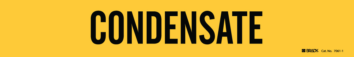 Brady 2 14 X 14 BlackYellow Vinyl Pipe Marker CONDENS BRD79094 for sale online at autumn supply