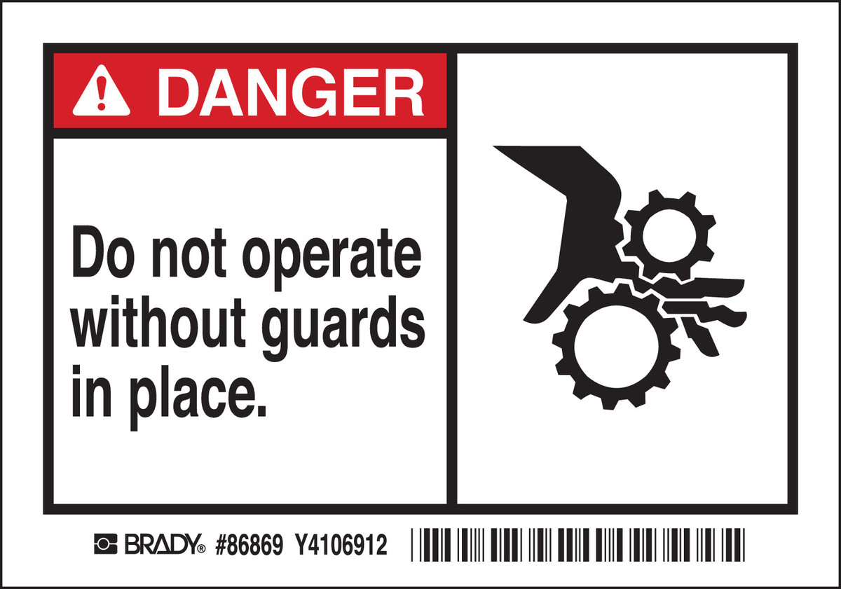 Brady 3 12 X 5 BlackRedWhite Polyester Label DO NOT O BRD86869 for sale online at autumn supply