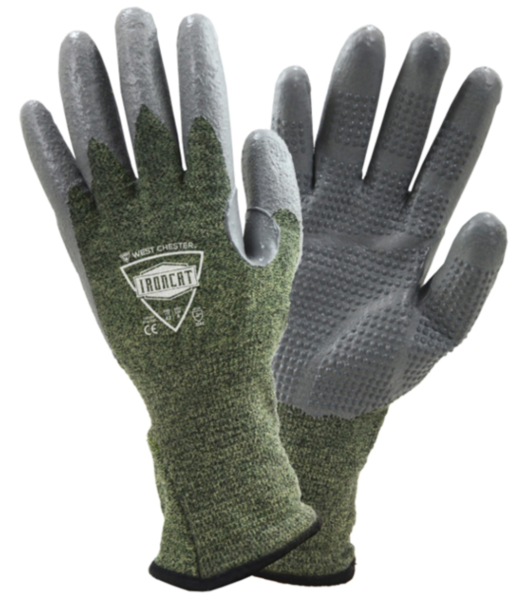 PIP® Large Ironcat 13 Gauge Kevlar® Armid Fiber Cut Resistant Gloves With FR Silicone Coating