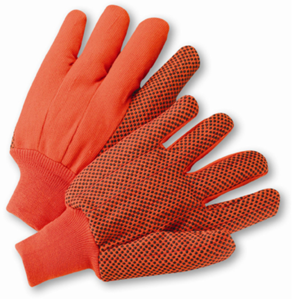 PIP® Large Hi-Viz Orange Medium Weight Polyester/Cotton Blend Hot Mill Gloves With Knit Wrist