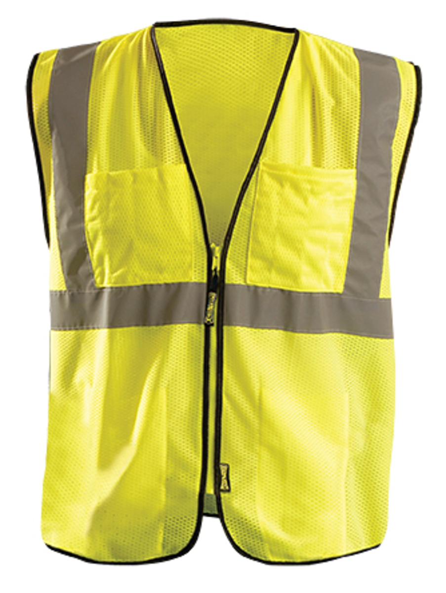 OccuNomix 4X - 5X Hi-Viz Yellow Mesh/Polyester Surveyor Vest