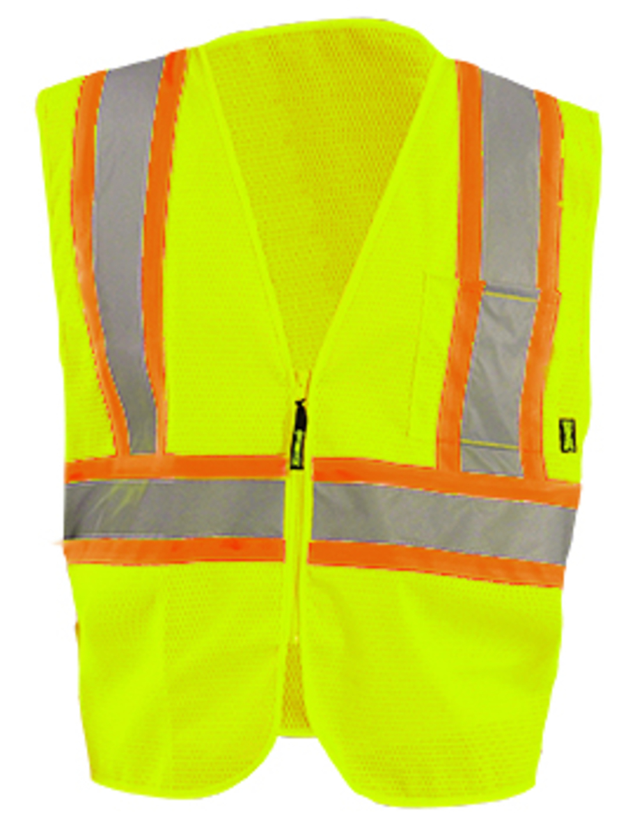 OccuNomix X-Large Hi-Viz Yellow Mesh/Polyester Two-Tone Vest