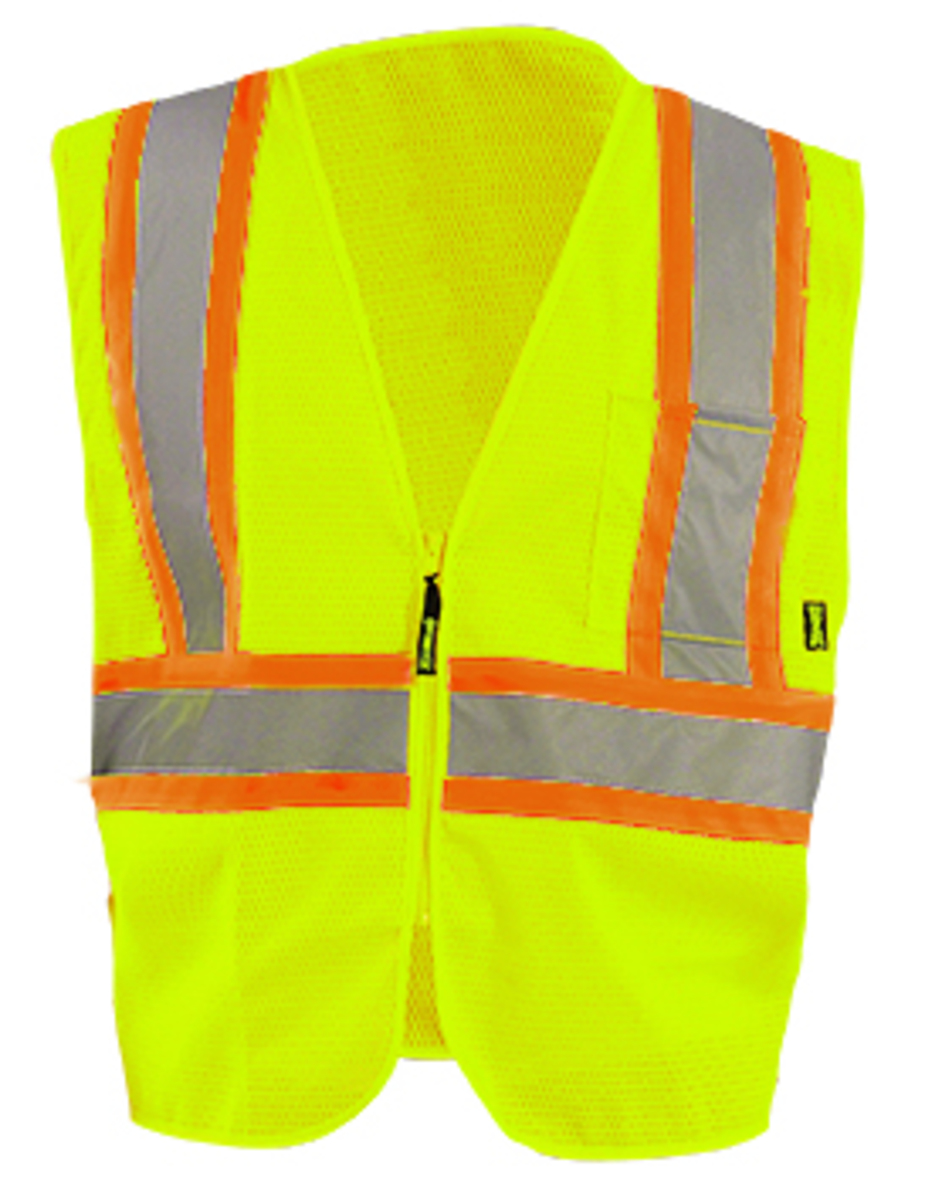 OccuNomix 2X HiViz Yellow MeshPolyester TwoTone Vest OCCECO-IM2TZ-Y2X for sale online at autumn supply