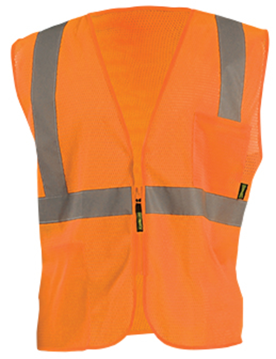 OccuNomix Large Hi-Viz Orange Mesh/Polyester Vest