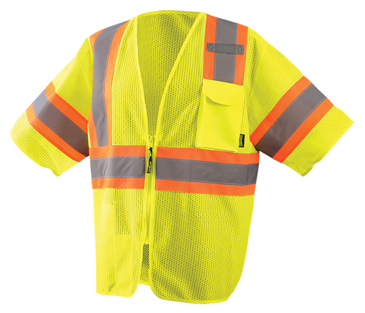 OccuNomix HiViz Yellow MeshPolyester TwoTone Vest OCCIMZ32T-Y5X for sale online at autumn supply