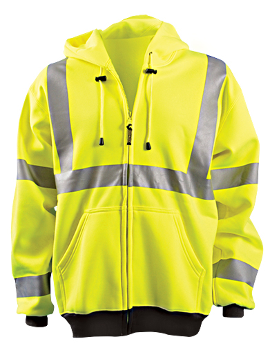 OccuNomix HiViz Yellow FleecePolyester Sweatshirt OCCHZSWT-Y3X for sale online at autumn supply