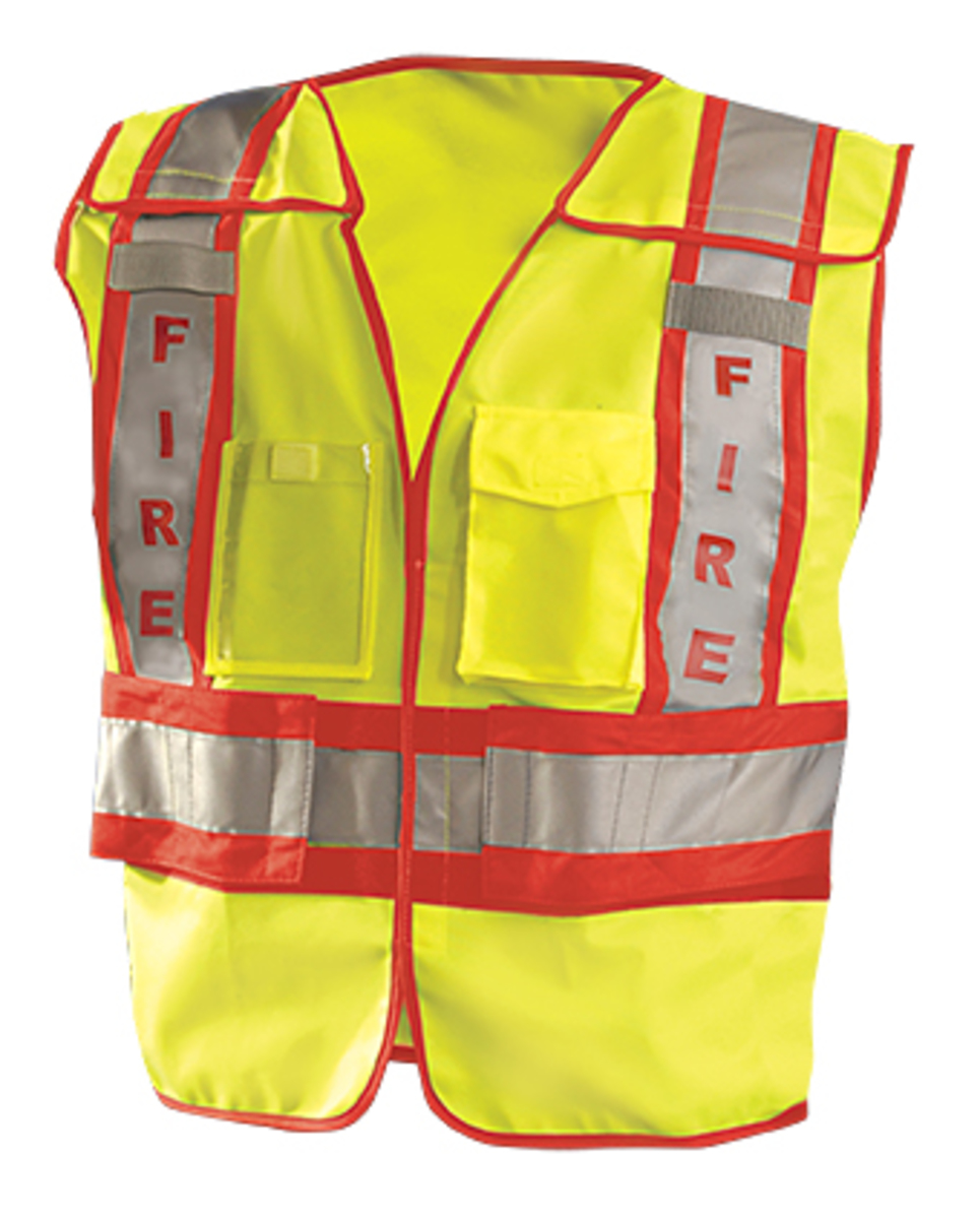OccuNomix Medium - Large Hi-Viz Yellow Mesh/Polyester Public Safety Vest