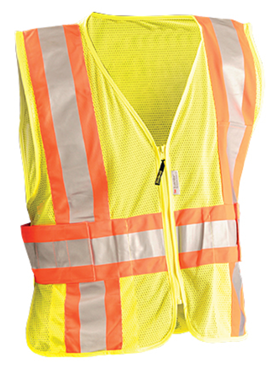 OccuNomix HiViz Yellow MeshPolyester Expandable Vest OCCSC2TZ-Y3/4X for sale online at autumn supply