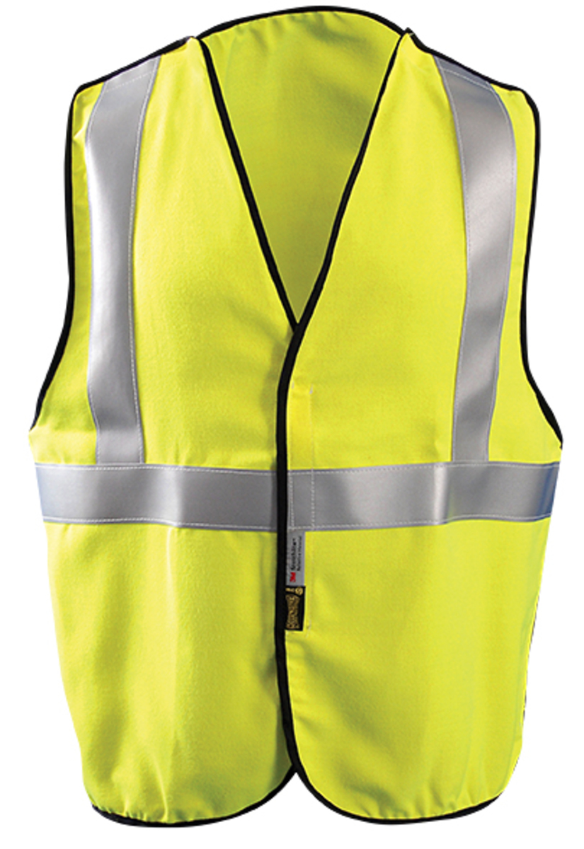 OccuNomix X-Large Hi-Viz Yellow Aramid/Modacrylic Break-Away Vest