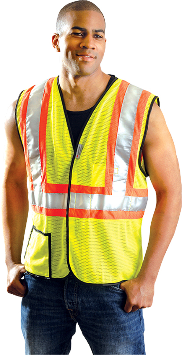 OccuNomix HiViz Yellow MeshPolyester Vest OCCSSCOOL2-Y3X for sale online at autumn supply