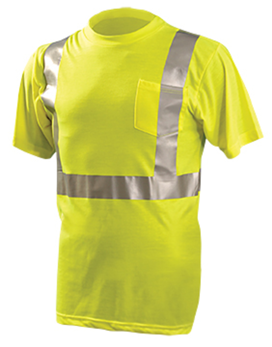 OccuNomix HiViz Yellow Polyester TShirt OCCSSETP2-Y2X for sale online at autumn supply