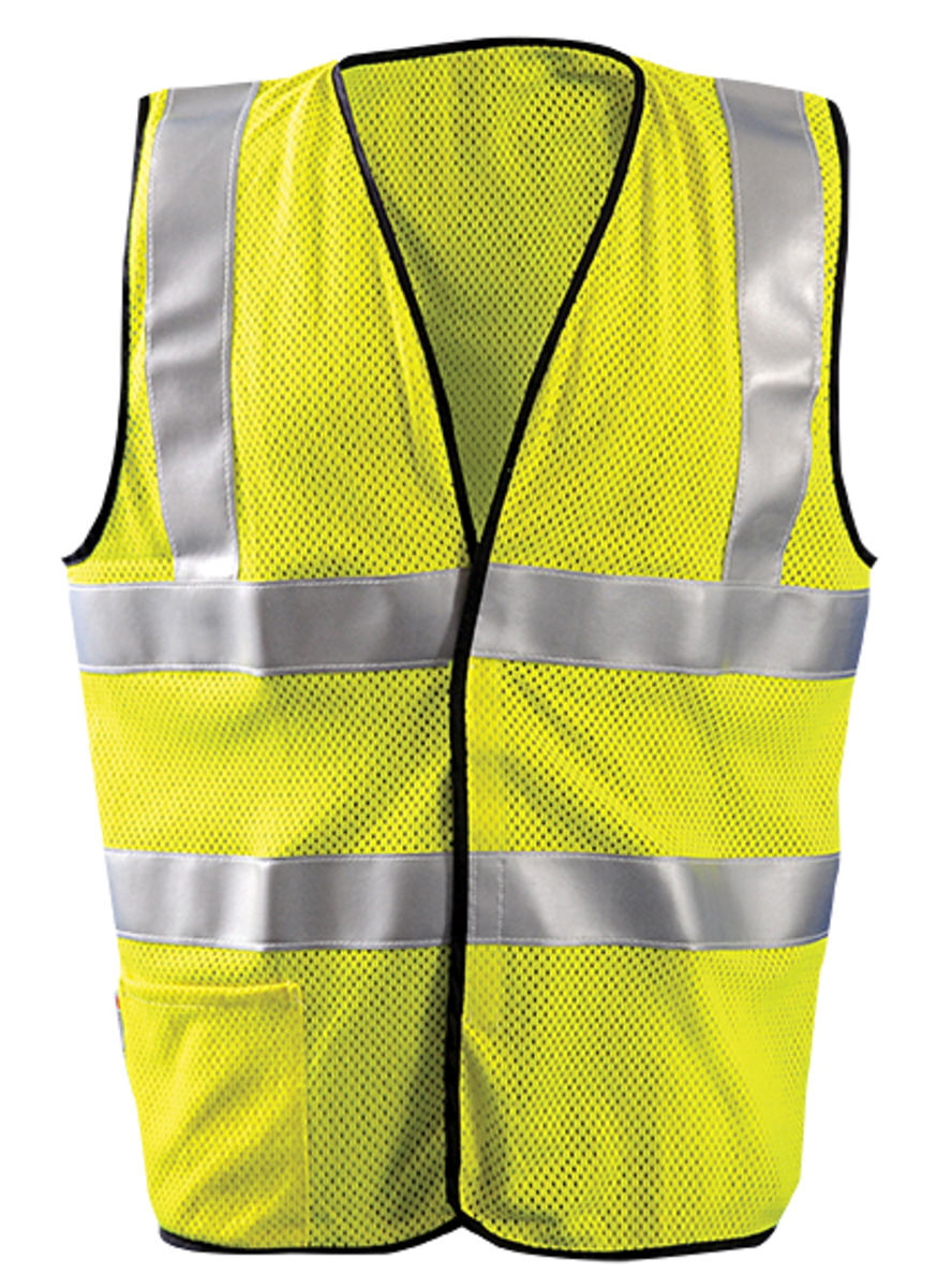 OccuNomix 3X Hi-Viz Yellow Aramid/Mesh/Modacrylic Flame Resistant Vest