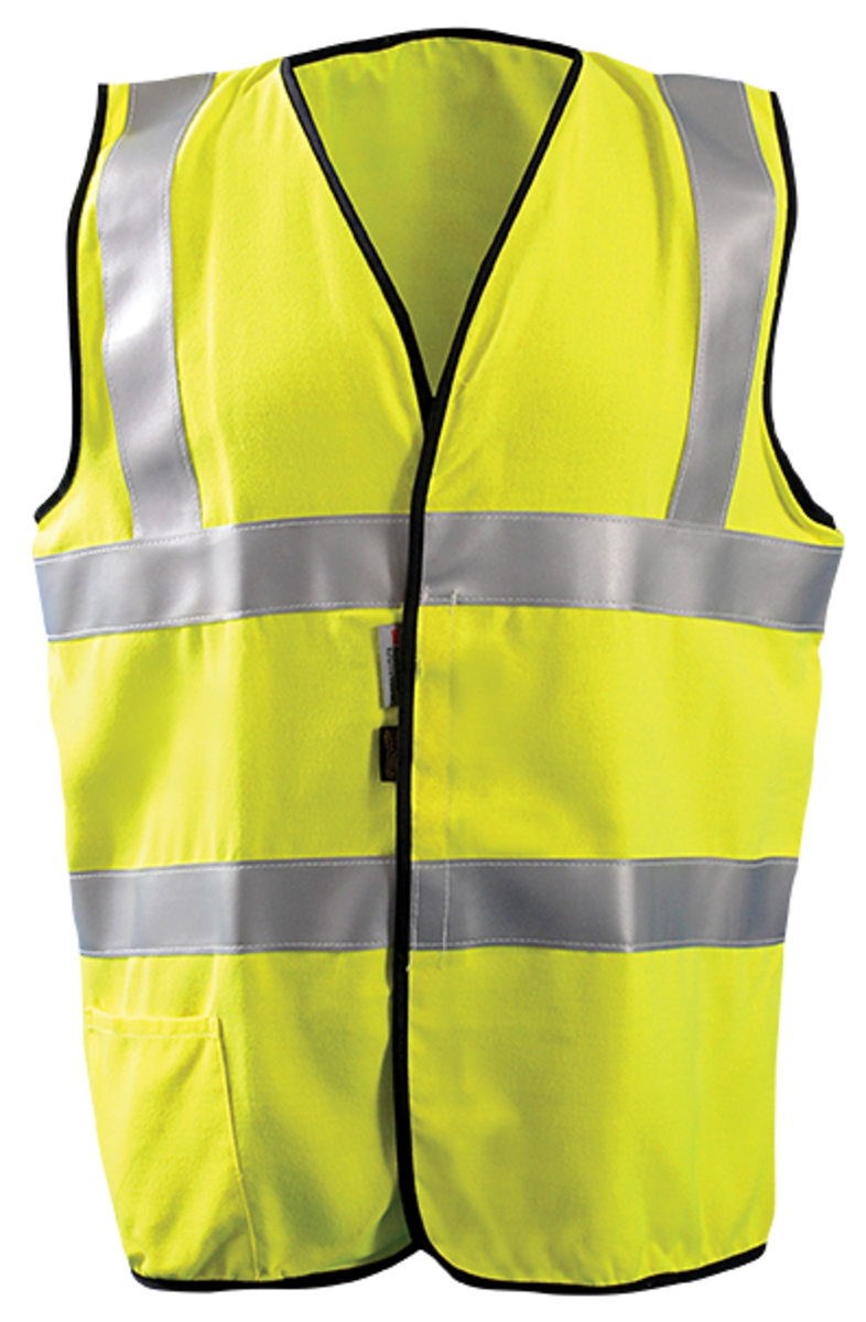 OccuNomix Small Hi-Viz Yellow Aramid/Modacrylic Flame Resistant Vest