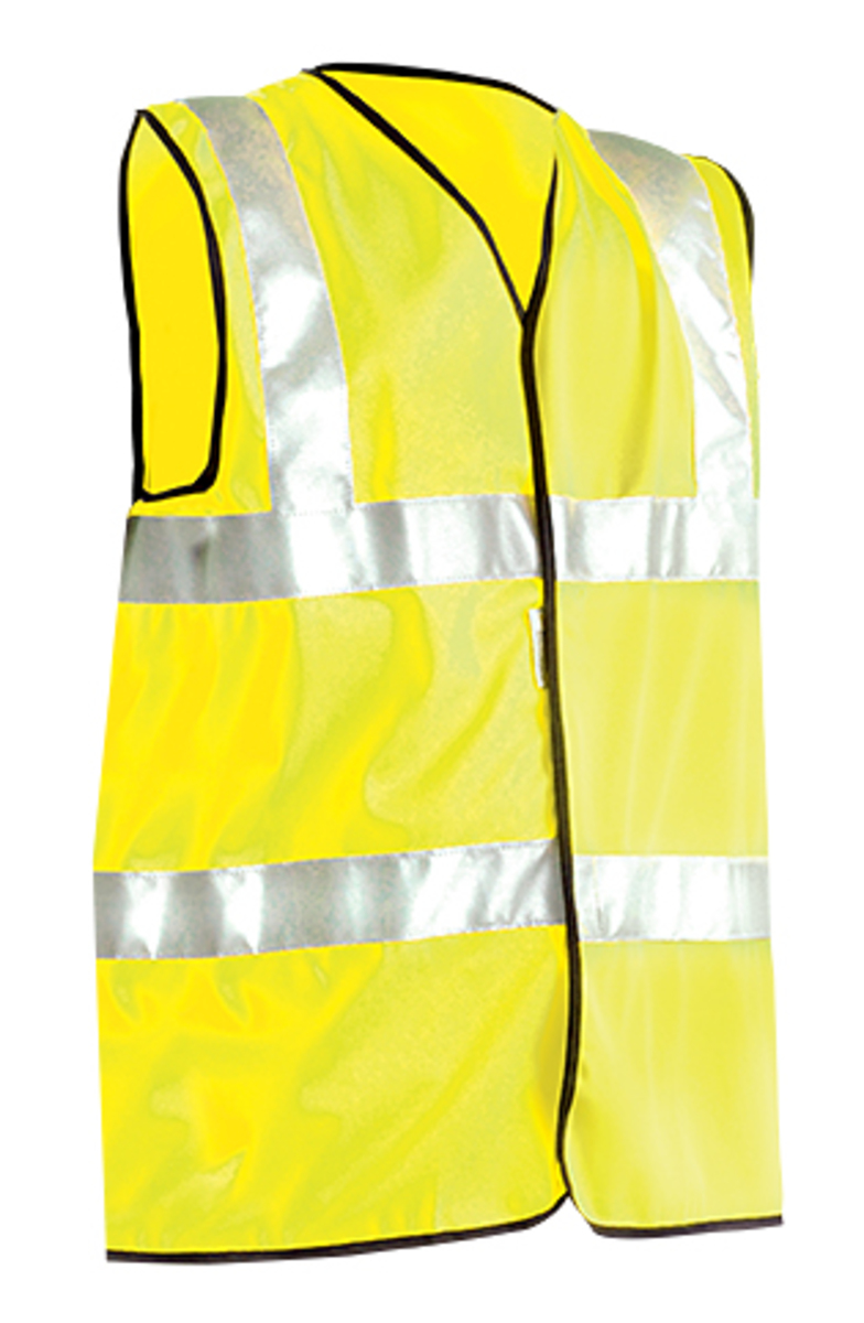 OccuNomix Large Hi-Viz Yellow Polyester Dual Stripe Vest