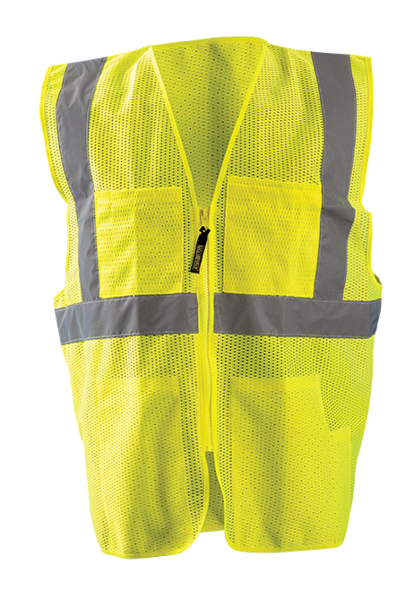 OccuNomix 4X - 5X Hi-Viz Yellow Mesh/Polyester Surveyor Vest