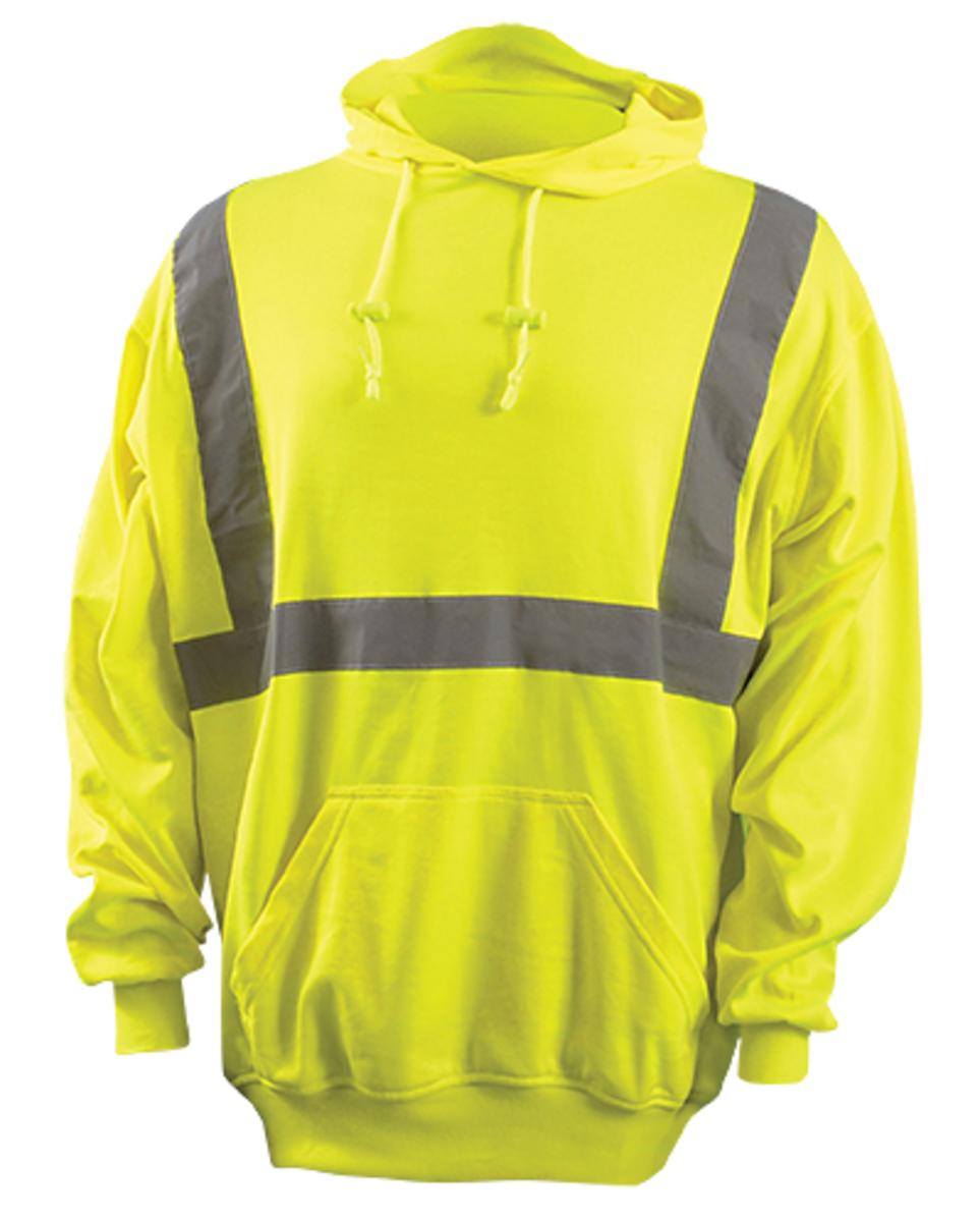 OccuNomix Large Hi-Viz Yellow Fleece/Polyester Sweatshirt