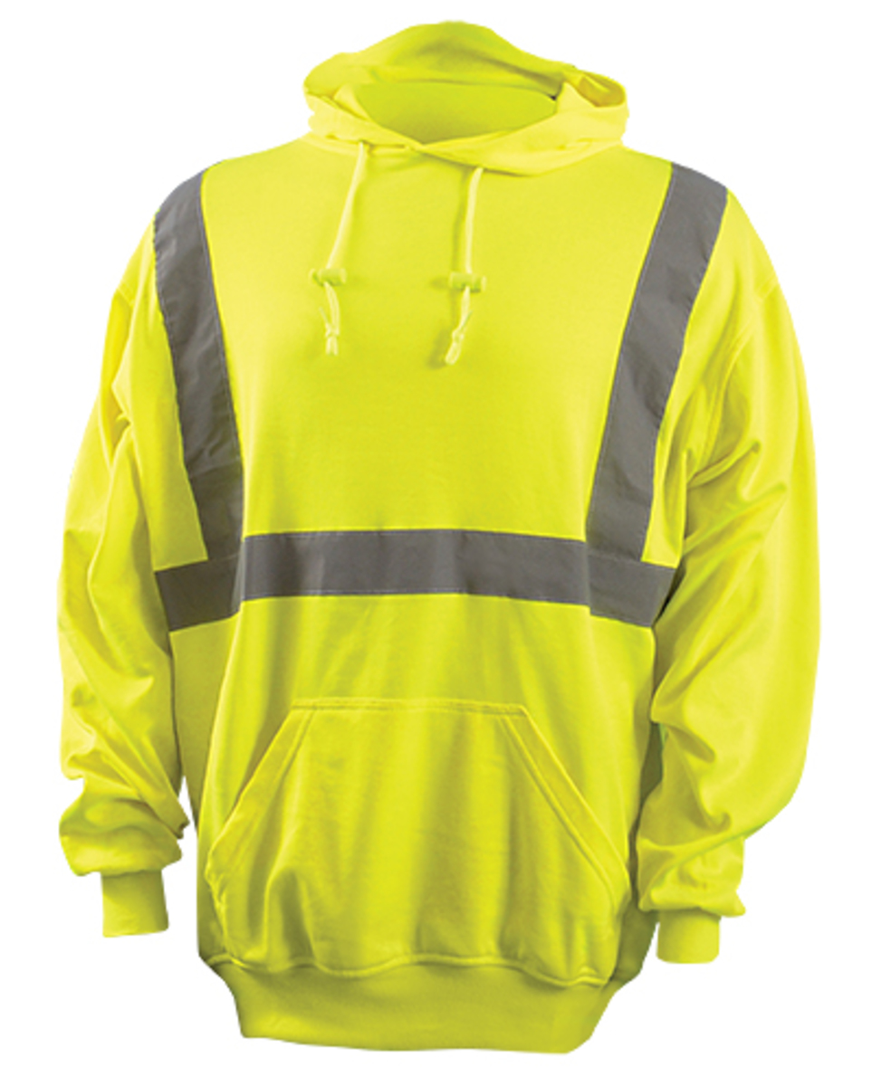 OccuNomix HiViz Yellow Fleece Polyester Sweatshirt OCCSWTLH-YL for sale online at autumn supply