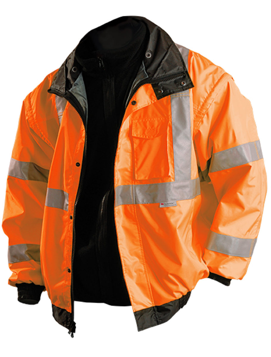 OccuNomix HiViz Orange Polyester Bomber Jacket OCCTJBJ-OL for sale online at autumn supply